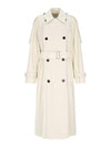 Belted Cotton Gabardine Trench Coat Ivory - BURBERRY - BALAAN 2