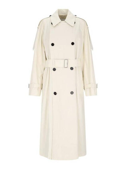 Belted Cotton Gabardine Trench Coat Ivory - BURBERRY - BALAAN 2