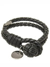 Intrecciato Double Weaving Bracelet Black - BOTTEGA VENETA - BALAAN 2