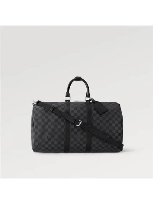 Louis Vuitton Keepall 45 Bandouliere Damier Canvas Duffel Bag Grey - LOUIS VUITTON - BALAAN 1