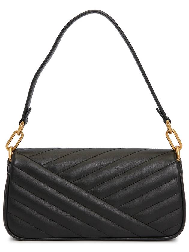 Kira Chevron Flap Small Shoulder Bag Black - TORY BURCH - BALAAN 5