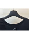 Cropped Long Sleeve T Shirt FN3661 010 Black WOMENS M Euro Fit - NIKE - BALAAN 2