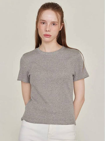64 Sequential delivery Waffle Half Crop T Gray - LESEIZIEME - BALAAN 1