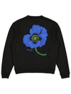 22FW Flower Back Logo Brushed Sweatshirt Black 5SW425 4MF 99J - KENZO - BALAAN 3