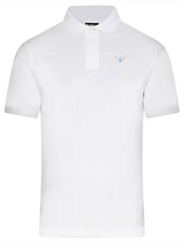 Men's Embroidered Logo Sports Polo Shirt White - BARBOUR - BALAAN 2