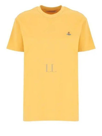 ORB Logo Cotton Short Sleeve T-Shirt Yellow - VIVIENNE WESTWOOD - BALAAN 2