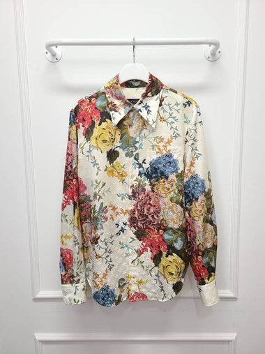 Flower Monogram Classic Silk Shirt S - LOUIS VUITTON - BALAAN 1