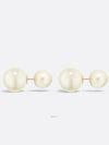 Tribales CD Logo Resin Pearl Earrings White - DIOR - BALAAN 3