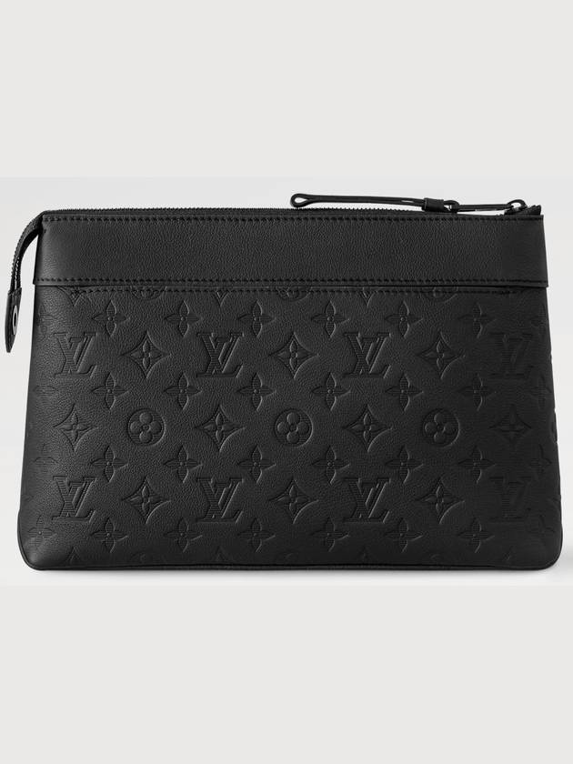 Pochette Voyage Souple Monogram Leather Pouch Bag Black - LOUIS VUITTON - BALAAN 7