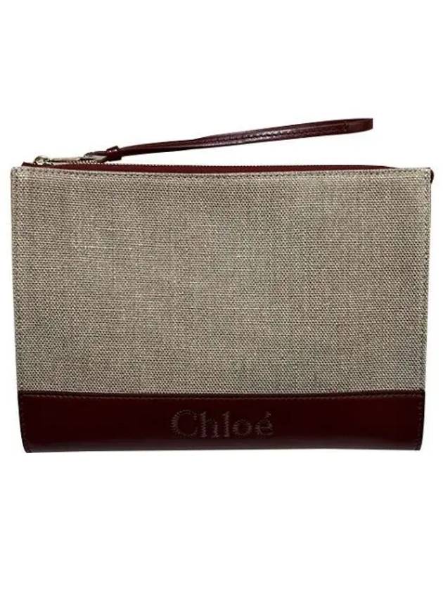 Sense Zipper Clutch Bag Beige Red - CHLOE - BALAAN 2