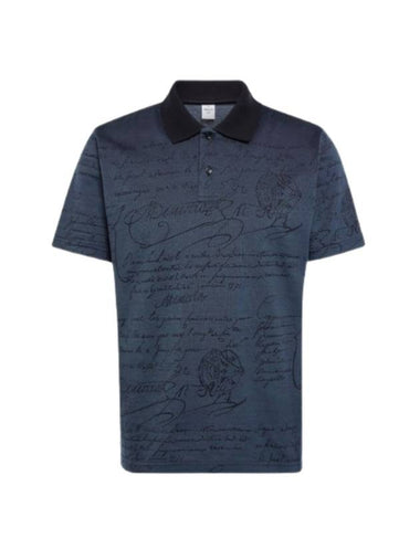 Scritto Polo Shirt Navy - BERLUTI - BALAAN 1