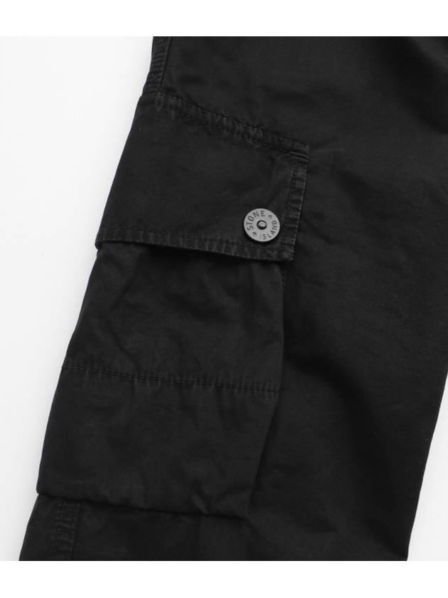 Men's Wappen Patch Cargo Track Pants Black - STONE ISLAND - BALAAN 10