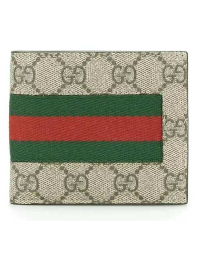 GG Supreme Web Half Wallet Grey - GUCCI - BALAAN 2