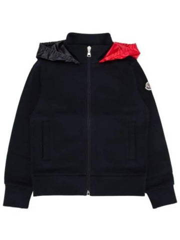 8A10A Kids Hooded Zip up Jumper Dark Navy 8G00022809AG 778 - MONCLER - BALAAN 1