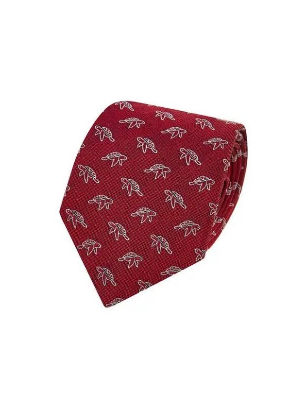 Men s Turtle Pattern Silk Tie Red - GIORGIO ARMANI - BALAAN 1