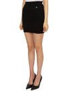 Bea Logo Knit Mini H-Line Skirt Black - VIVIENNE WESTWOOD - BALAAN 3