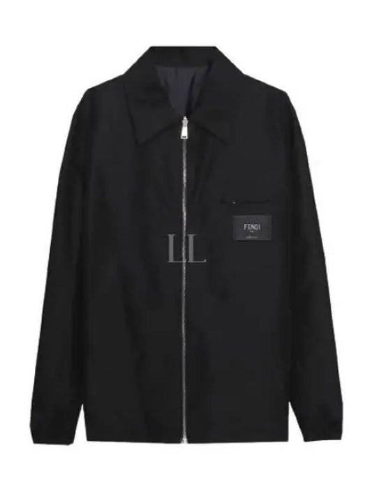 Nylon Reversible Zip-Up Jacket Black - FENDI - BALAAN 2