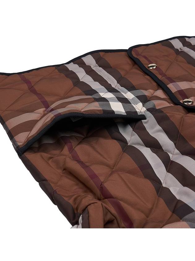 Women's Check Diamond Quilted Jacket Brown - BURBERRY - BALAAN 10