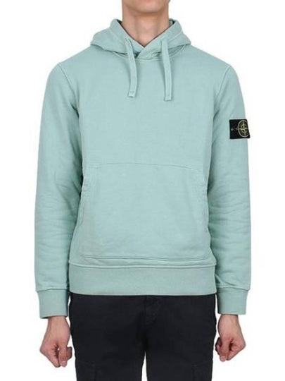 Logo Patch Drawstring Hoodie Green - STONE ISLAND - BALAAN 2