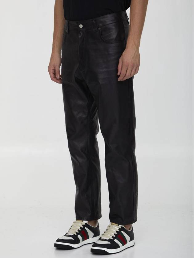 23 ss Shiny Leather Trousers 713487XNATL1000 B0020169816 - GUCCI - BALAAN 3