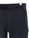 Men's Lens Waffen Diagonal Fleece Jogger Track Pants Black - CP COMPANY - BALAAN.