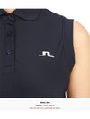 Women's Golf Lare Sleeveless Top Navy - J.LINDEBERG - BALAAN 9