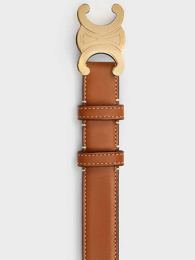 Triomphe Calfskin Medium Belt Tan - CELINE - BALAAN 3