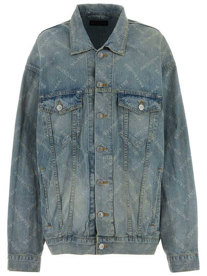 Logo Print Denim Jacket Blue - BALENCIAGA - BALAAN 2