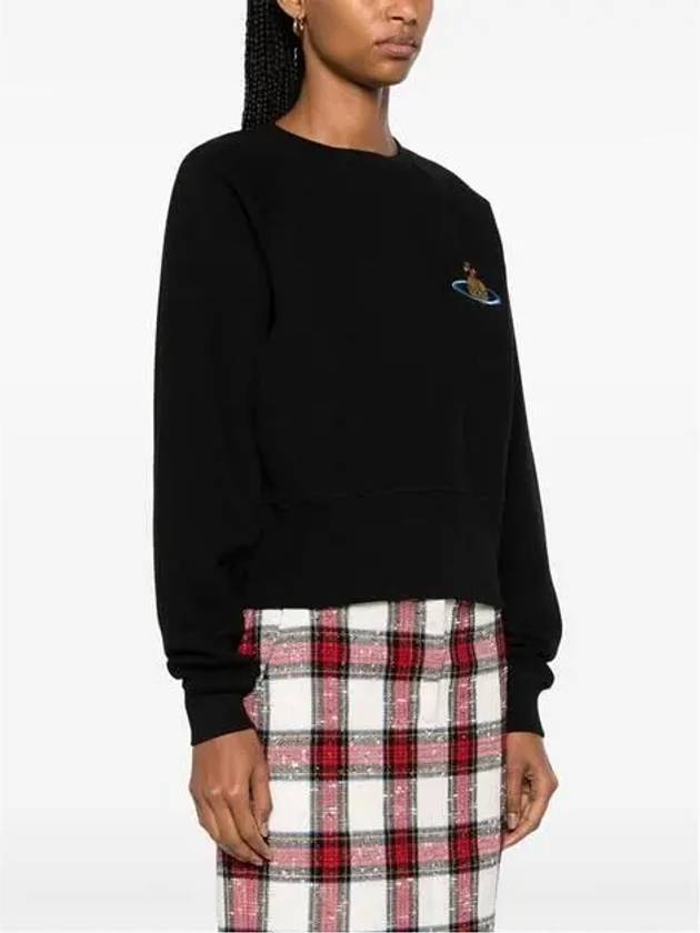 Athletic Cropped Sweatshirt Black - VIVIENNE WESTWOOD - BALAAN 4