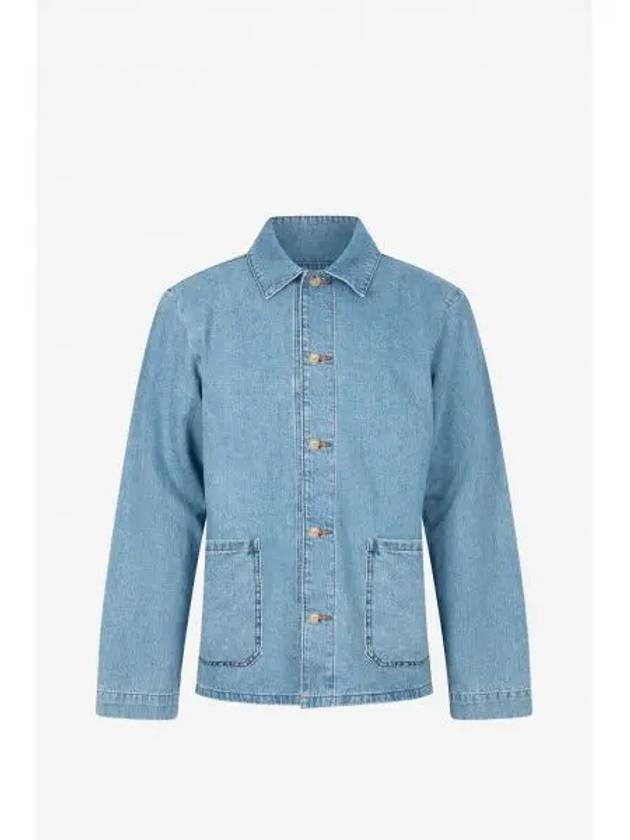 Kerlouan Logo Denim Jacket Pale Blue - A.P.C. - BALAAN 2