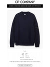 Men's Lens Waffen Crew Neck Sweatshirt Navy - CP COMPANY - BALAAN.