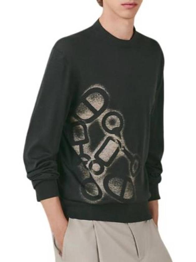 Maillons En Boucle Aero Knit Top Sweatshirt Black - HERMES - BALAAN 2