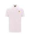 Embroidered Logo Polo Shirt White - VERSACE - BALAAN 2