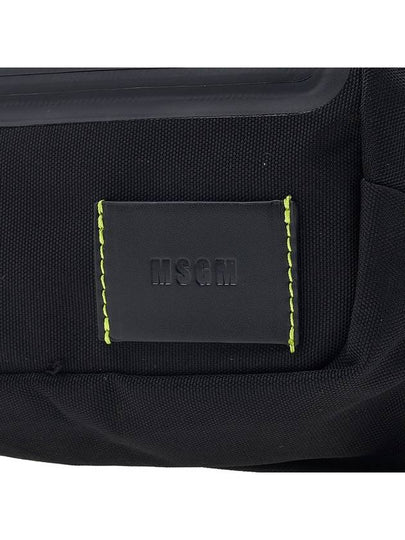 Women's Logo Patch Zipper Belt Bag Black - MSGM - BALAAN 8