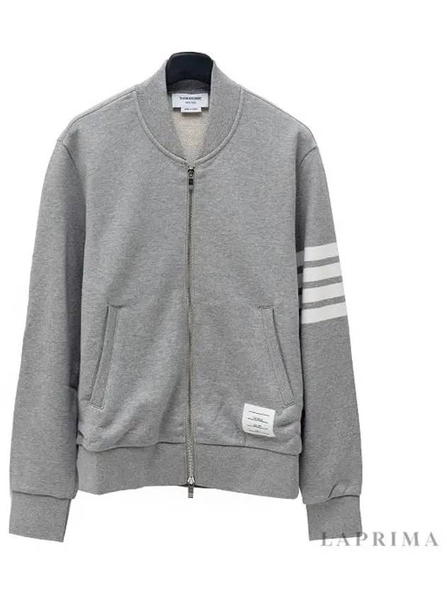 4 Bar Engineered Bomber Jacket Light Grey - THOM BROWNE - BALAAN 5