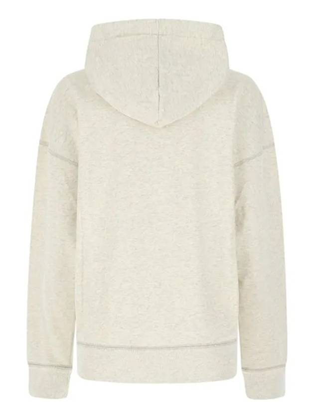 Mansel Logo Cotton Hoodie Ecru - ISABEL MARANT ETOILE - BALAAN 4