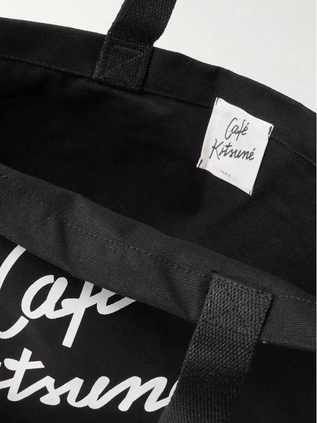 Cafe Kitsune Logo Eco Bag Black - MAISON KITSUNE - BALAAN 9