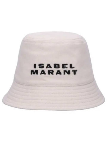 Hailey logo bucket hat ecru - ISABEL MARANT - BALAAN 1