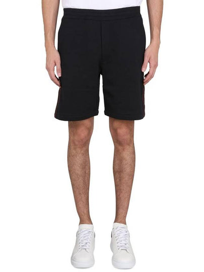 side logo band shorts black - ALEXANDER MCQUEEN - BALAAN 2