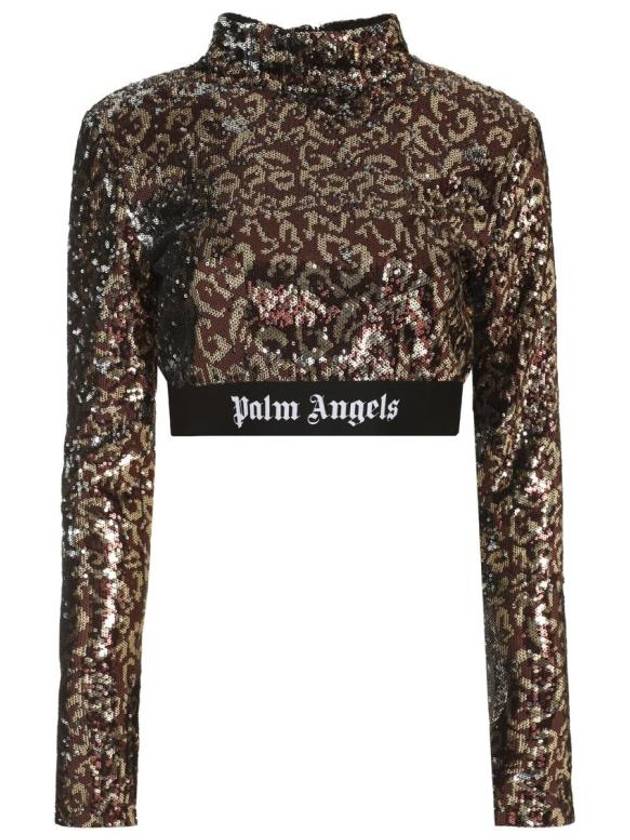 Sweater PWAB038F23FAB0016010 BROWNBLACK ANIMALIER - PALM ANGELS - BALAAN 1