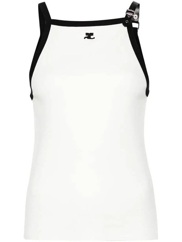 Buckle Contrast Sleeveless White - COURREGES - BALAAN 1