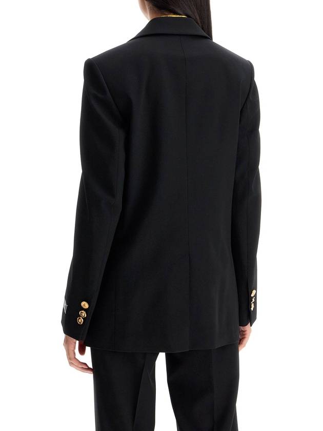 single-breasted wool stretch blazer - VERSACE - BALAAN 3