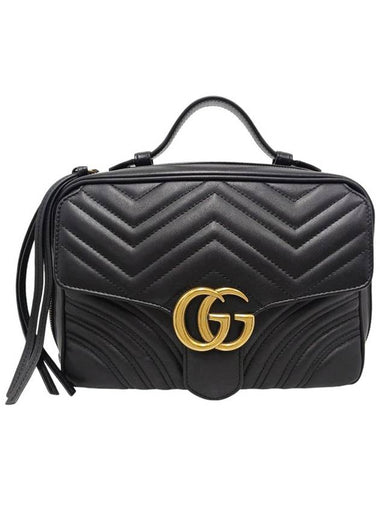 Women s 498100 GG Marmont Matelasse Top Handle Shoulder Bag - GUCCI - BALAAN 1