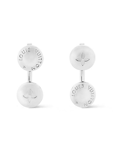 LV Stud Earrings Silver - LOUIS VUITTON - BALAAN 1