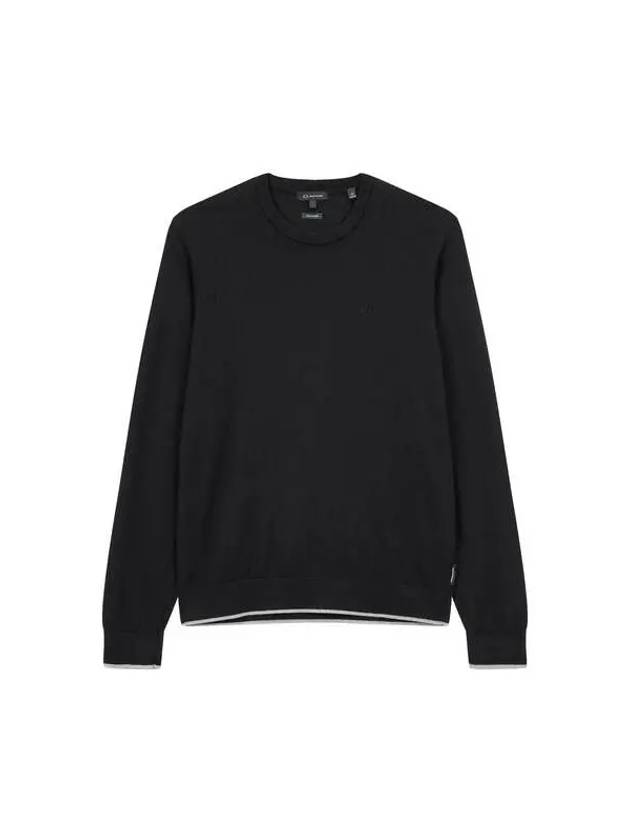 Men s Embroidered Logo Soft Crew Neck Knit Black 271394 - ARMANI EXCHANGE - BALAAN 1