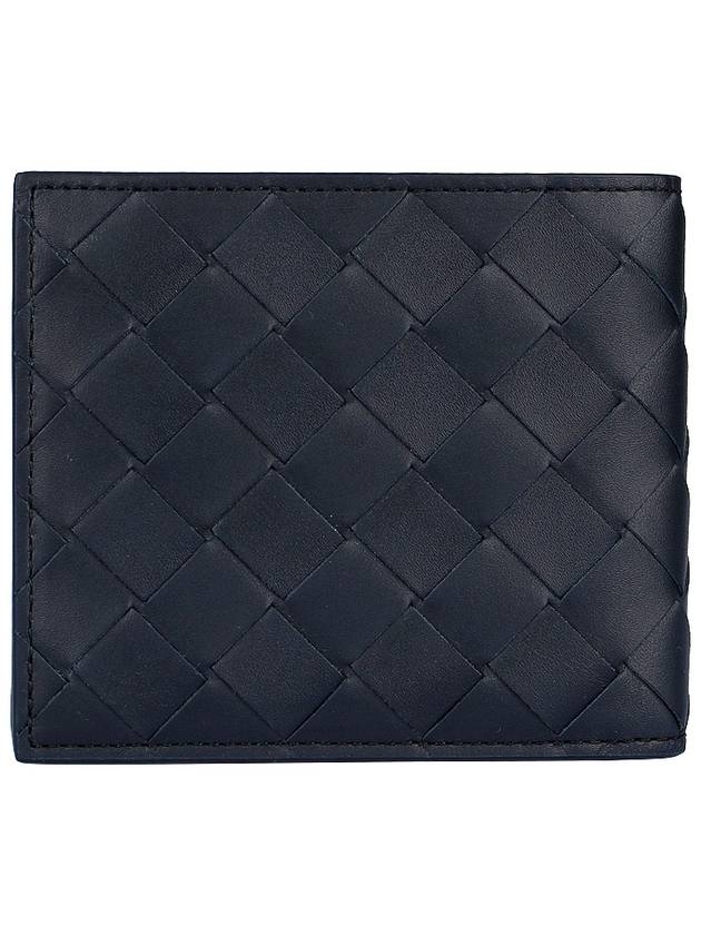 Intrecciato Leather Half Wallet Navy - BOTTEGA VENETA - BALAAN 5