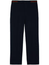 Fluid Drill Web Detail Straight Pants Navy - GUCCI - BALAAN 2