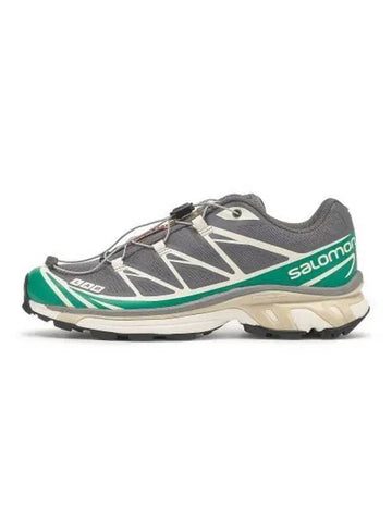 XT 6 Low Top Sneakers Quiet Shade Deep Green Vanilla - SALOMON - BALAAN 1