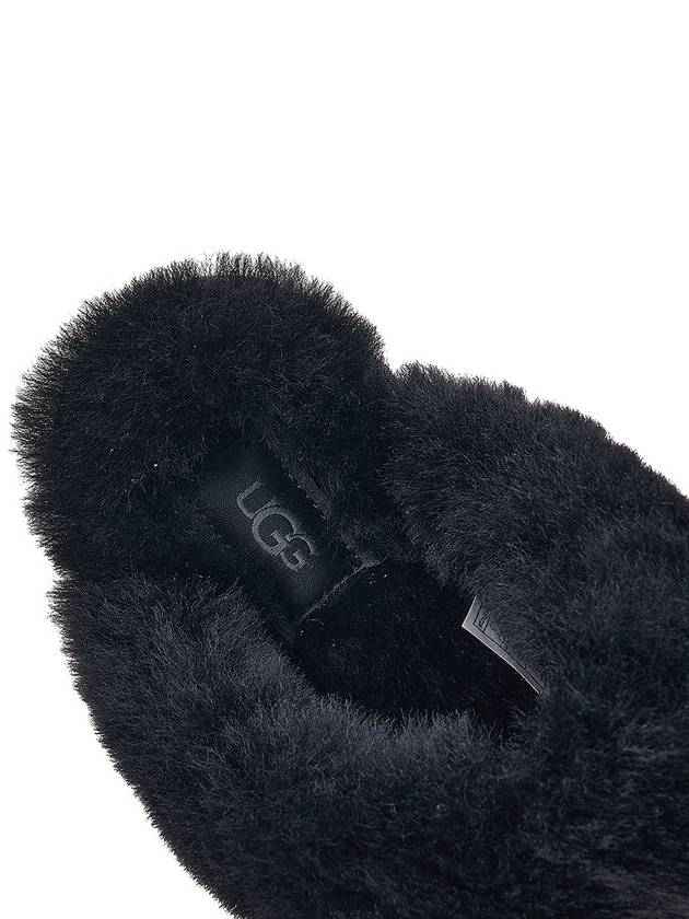 Women's Diskett Fleece Platform Slippers Black - UGG - BALAAN 8