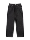 Semi-Wide Raw Denim Pants Black Indigo - WEST GRAND BOULEVARD - BALAAN 2